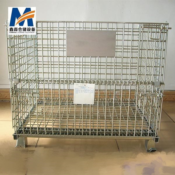 Mracking High Capacity Foldable Cantilever Rack Heavy Duty Steel Wire Cage Storage Container High Capacity Warehouse OEM ODM