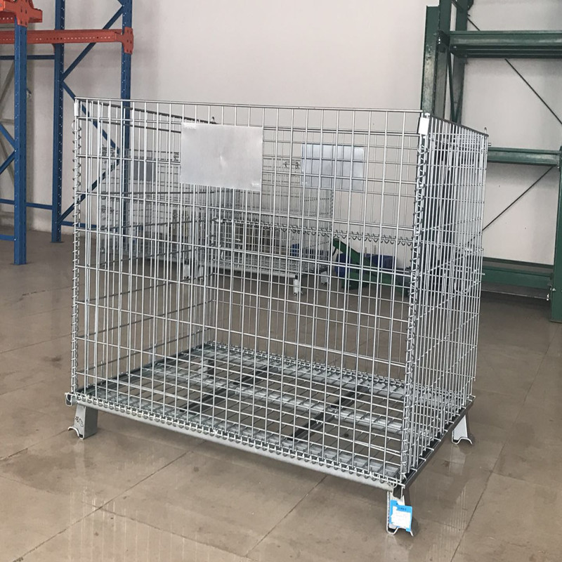 Mracking Hot Sale Heavy-Duty Foldable Galvanized Steel Wire Mesh Container Made of Mild Steel Cargo & Storage Equipment