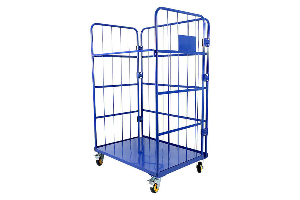 Mracking Heavy-Duty Portable Collapsible Steel Rolling Container for Warehouse Storage Wholesale Sale