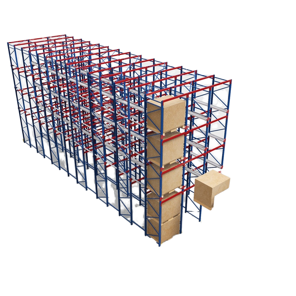 Mracking Heavy-Duty Drive-In Pallet Rack Steel Detachable Multi-Layer Storage for Industrial Warehouses Drive-In Shelf