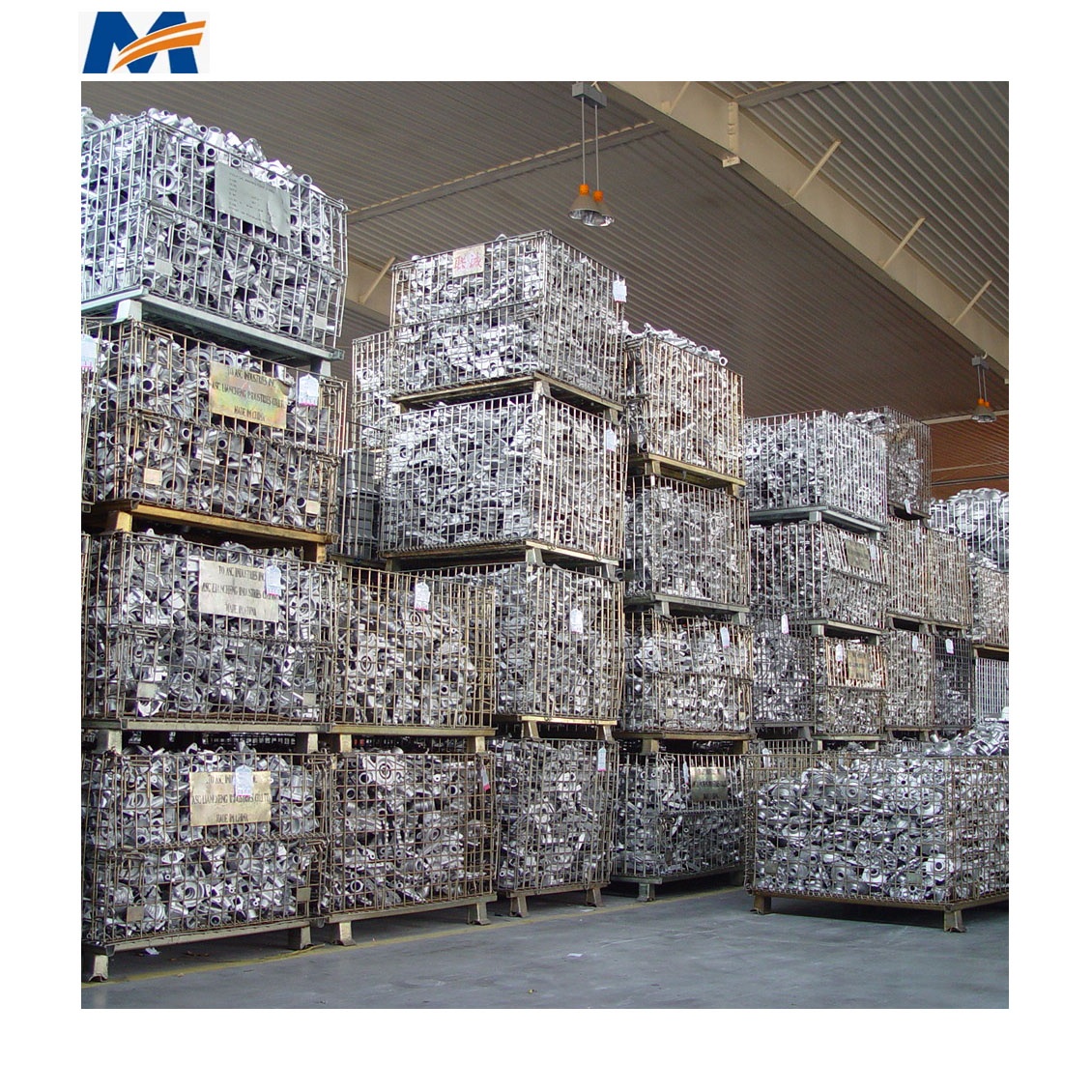 Mracking Heavy Duty Stillage Transport Foldable Warehouse Stacking Wire Storage Welded Rigid Steel Metal Cage Pallet