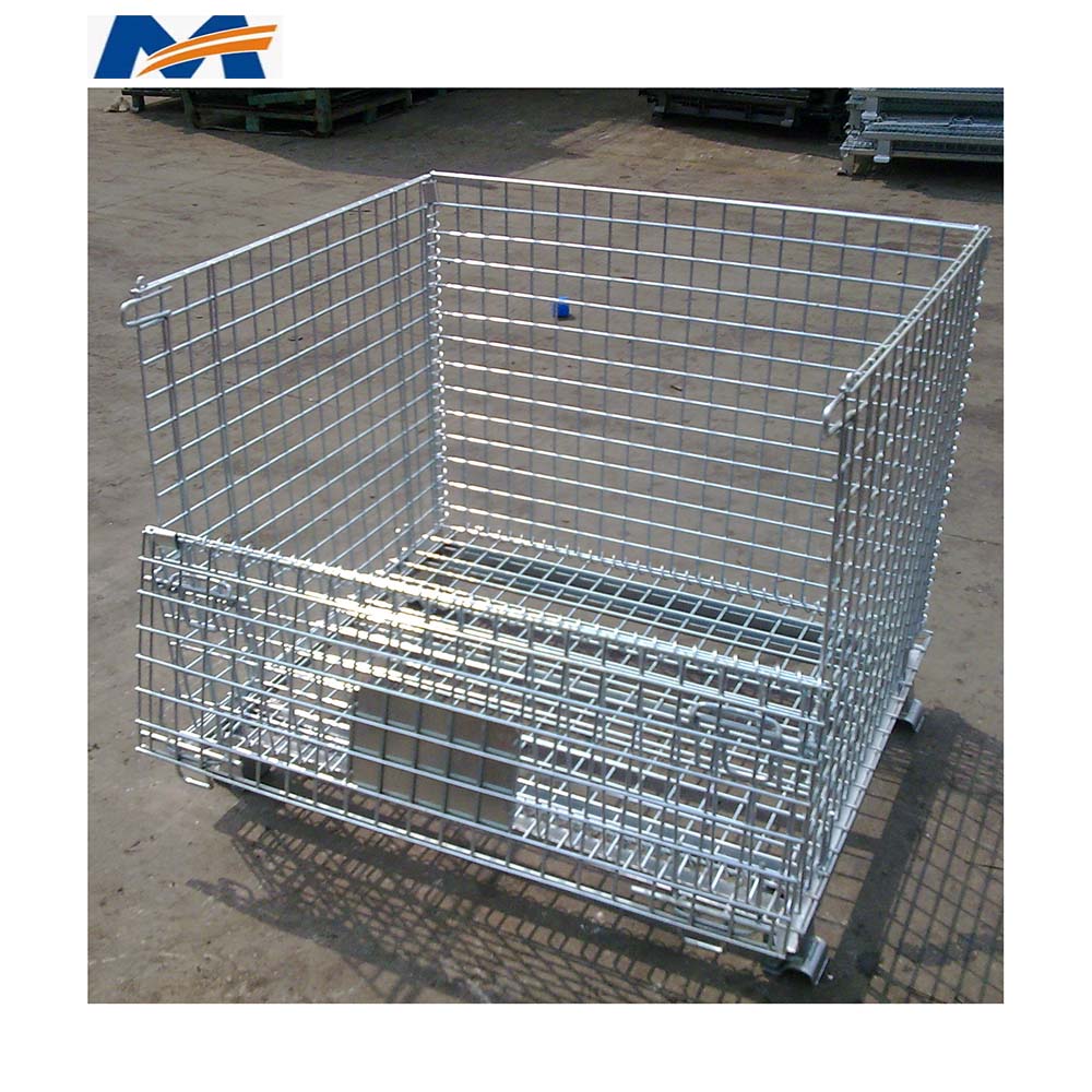 Folding and Stackable Storage Pallet Cage/ Wire Mesh Container Top Cover