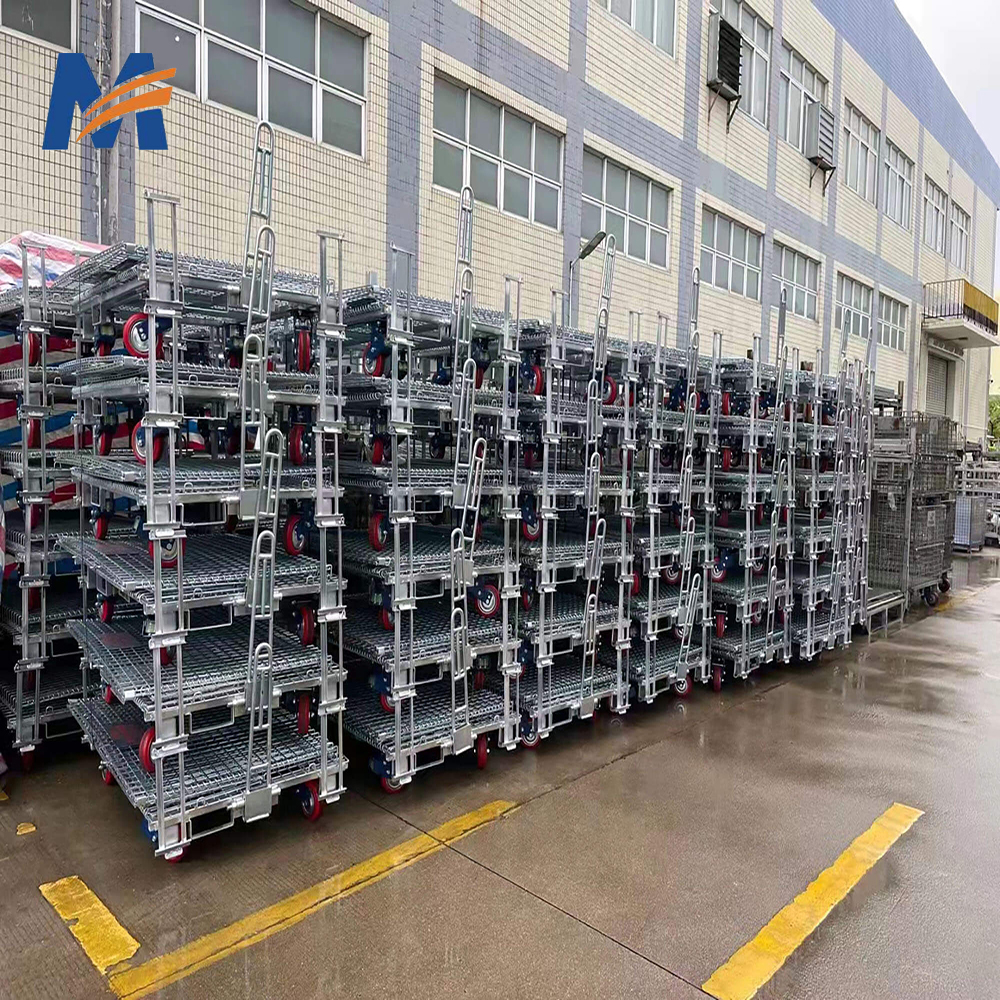 Mracking Factory High- Quality Wire Mesh Container Wholesales Steel Material Durable Cages Ware House Roll Cages