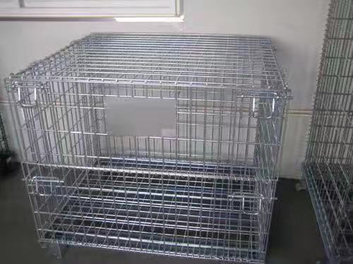 Metal Storage Cage Wholesale Stackable Cages Custom Wire Container for Warehouse Storage