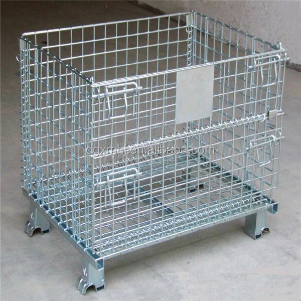 Mracking Wire Container Cage Folding Structure with Wheel Portable Durable Wire Container with High Load Capacity for Logistics