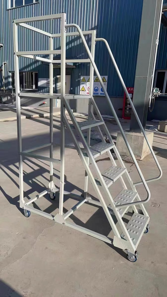 Mobile Safety Step Work Platform Warehouse Ladder Singsby Ladder Handrail Ladder