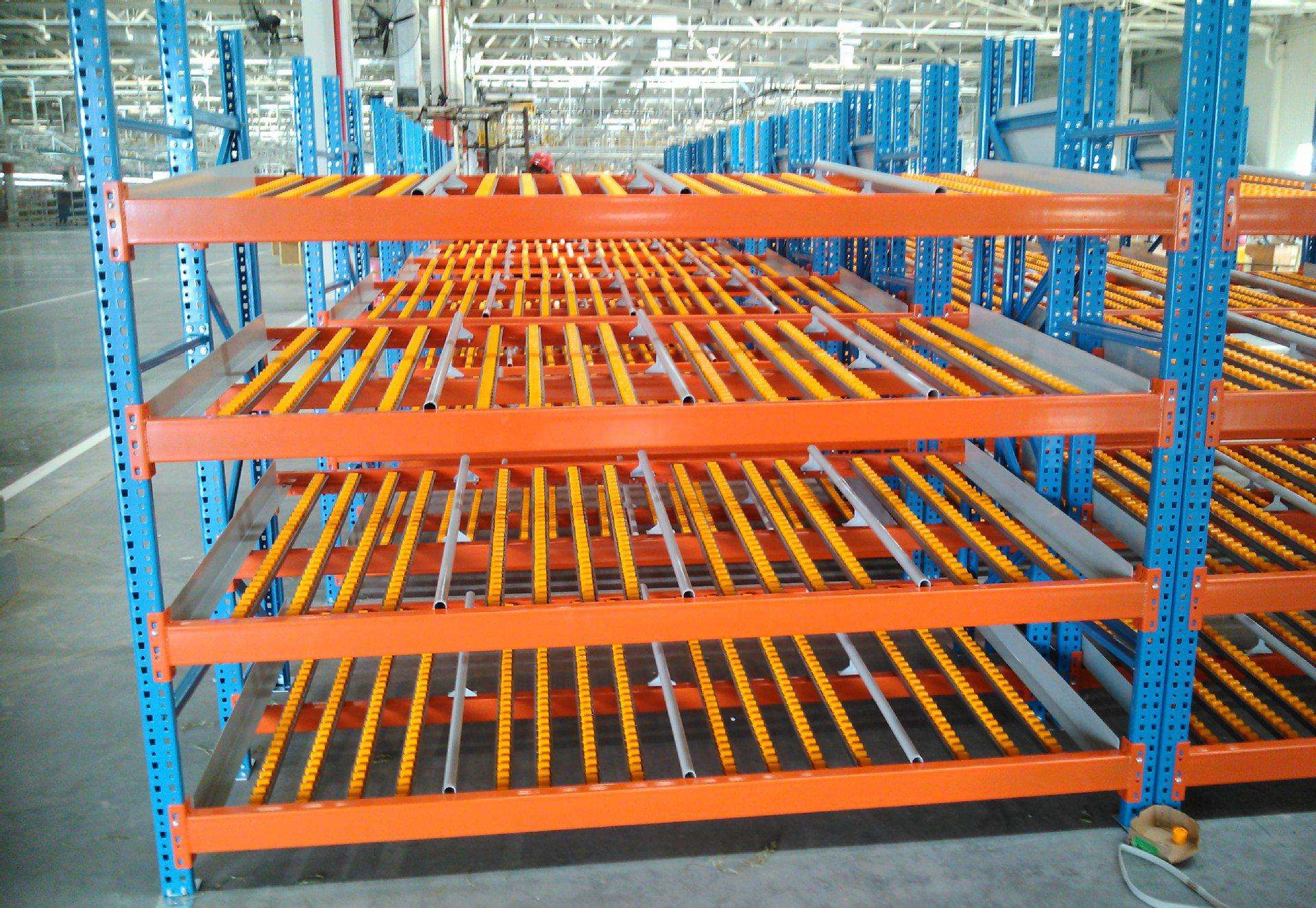 Metal Storage Carton Flow Shelves for Industrial Warehouse Roller Picking Equipment Racks System