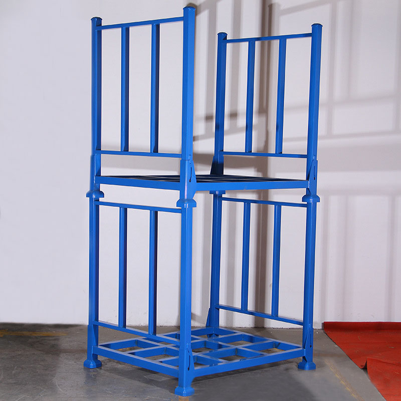 Strong Loading Capacity Steel Stackable Storage Rack Custom Portable Metal Foldable Stacking Rack