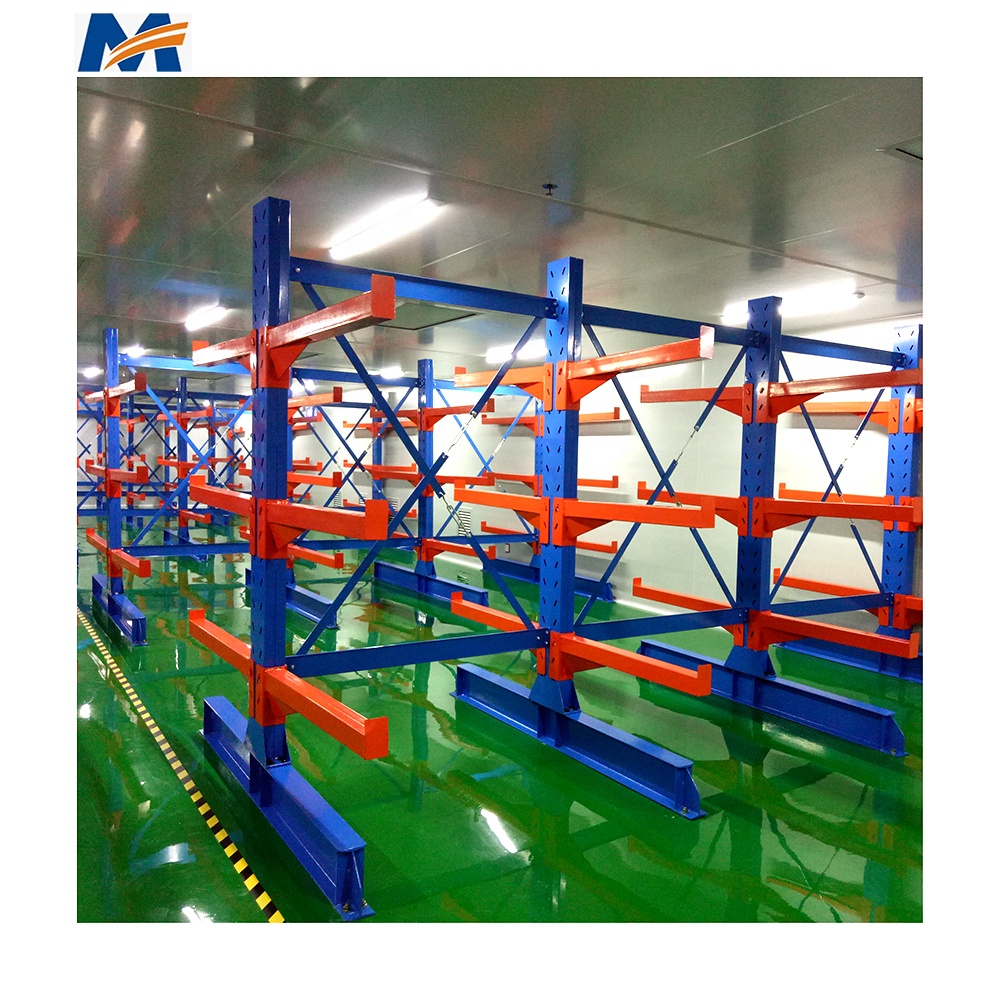 Mracking Adjustable Corrosion Protection Steel Pipe Storage Shelf Custom Warehouse Cantilever Rack System