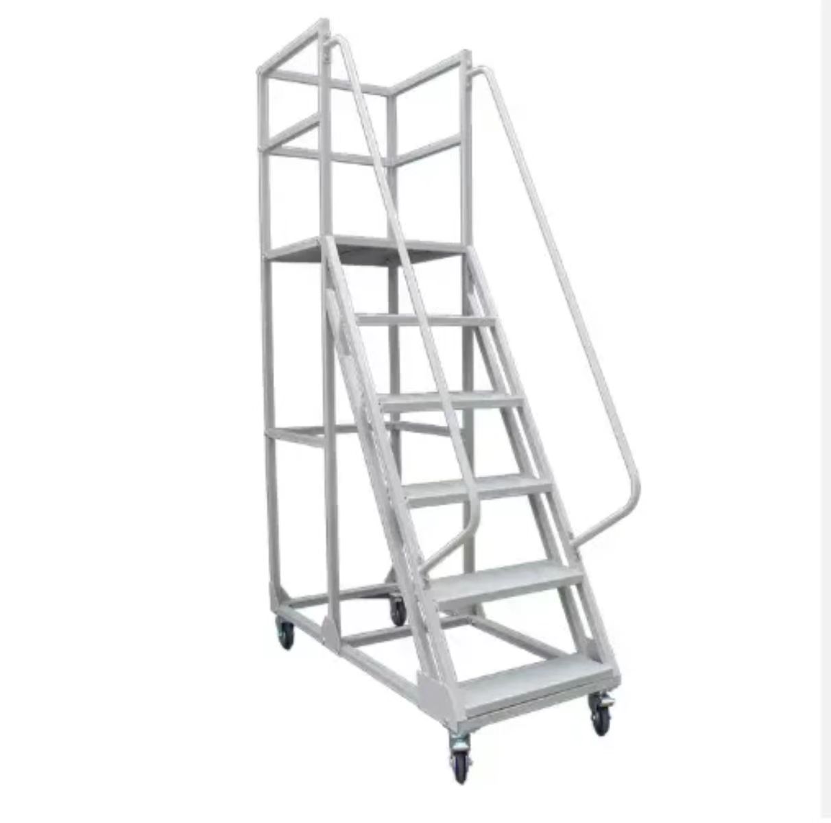 Mobile Safety Step Work Platform Warehouse Ladder Singsby Ladder Handrail Ladder