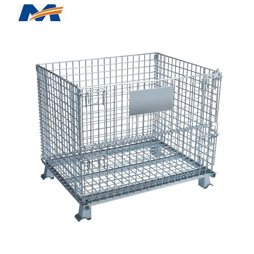 Heavy Duty Galvanized Collapsible Stacking and Folding Cargo Storage Cage