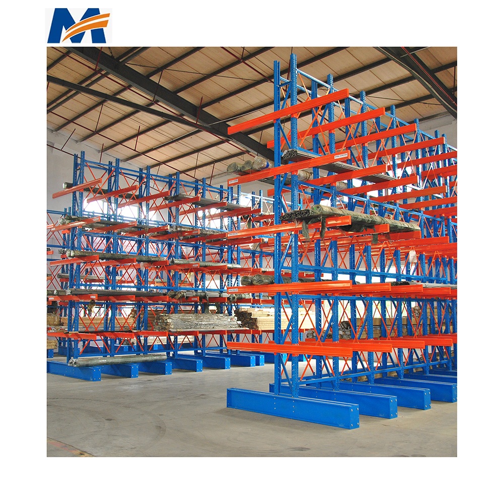 Mracking Adjustable Corrosion Protection Steel Pipe Storage Shelf Custom Warehouse Cantilever Rack System