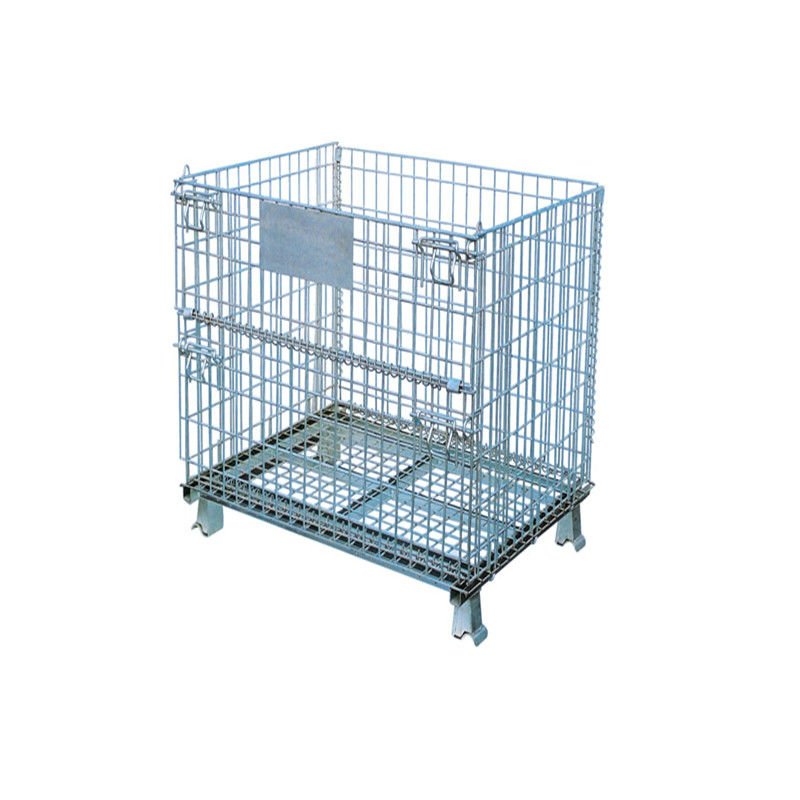 Mracking Folding Warehouse Storage Cage with Wheel High Quality Large Capacity Wire Container Factory Direct Sales for Logistics