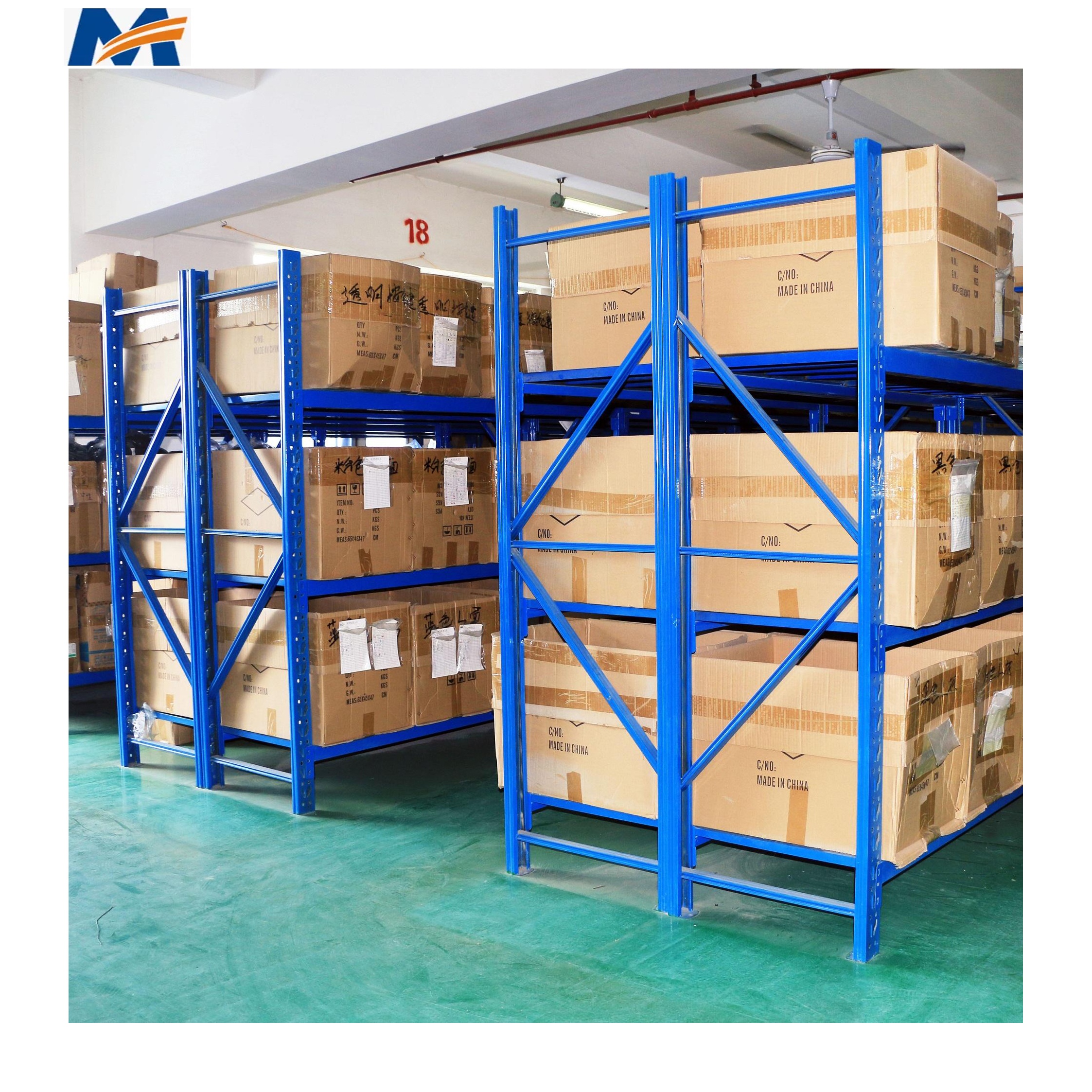 Mracking Manufacture Factory 200KG Per Layer Powder Coated Metal Warehouse Light Duty Storage Racking