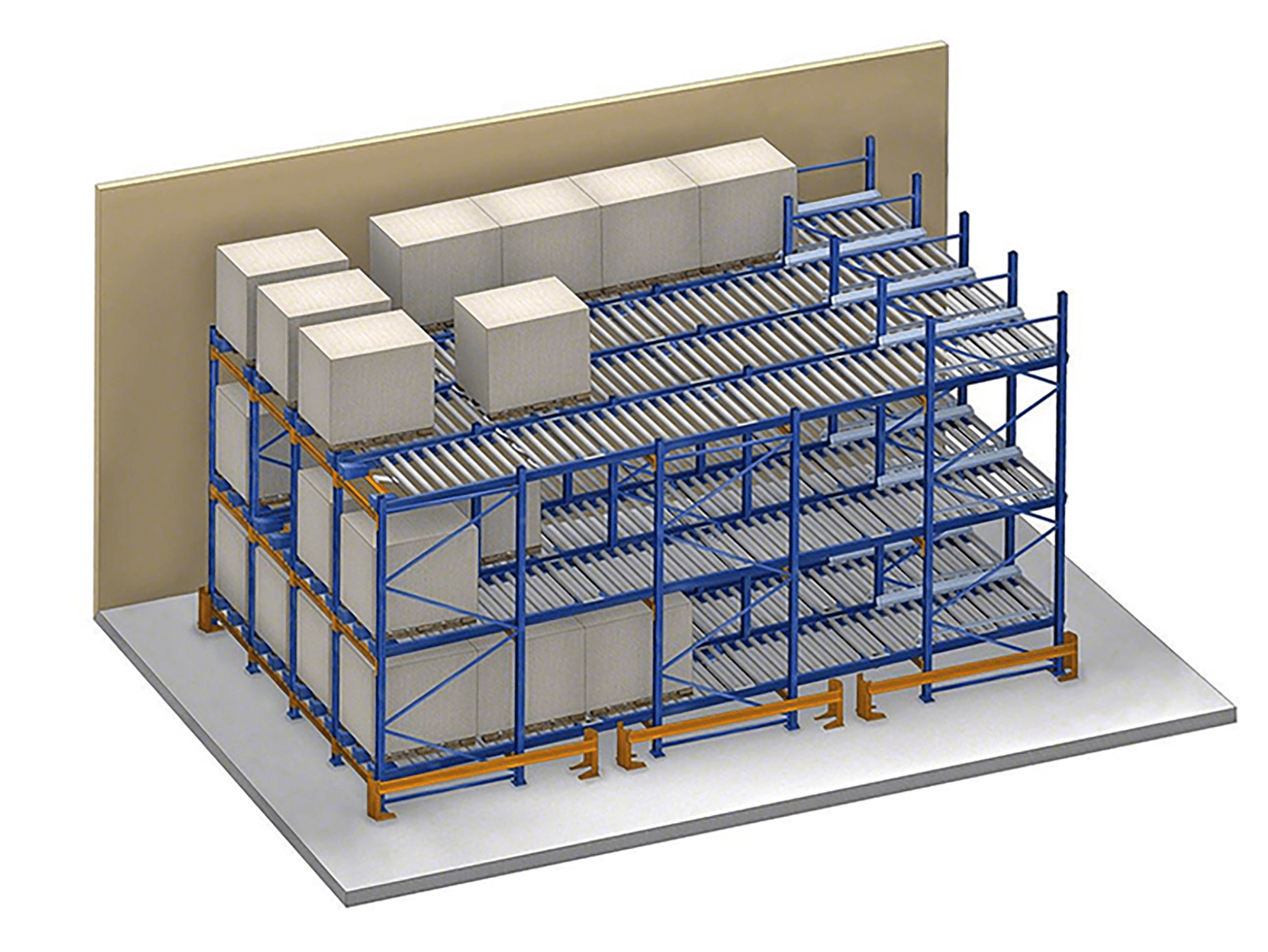 Mracking Heavy Duty Metal Gravity Flow Racks for Sale Customizable Gravity Flow Racking System