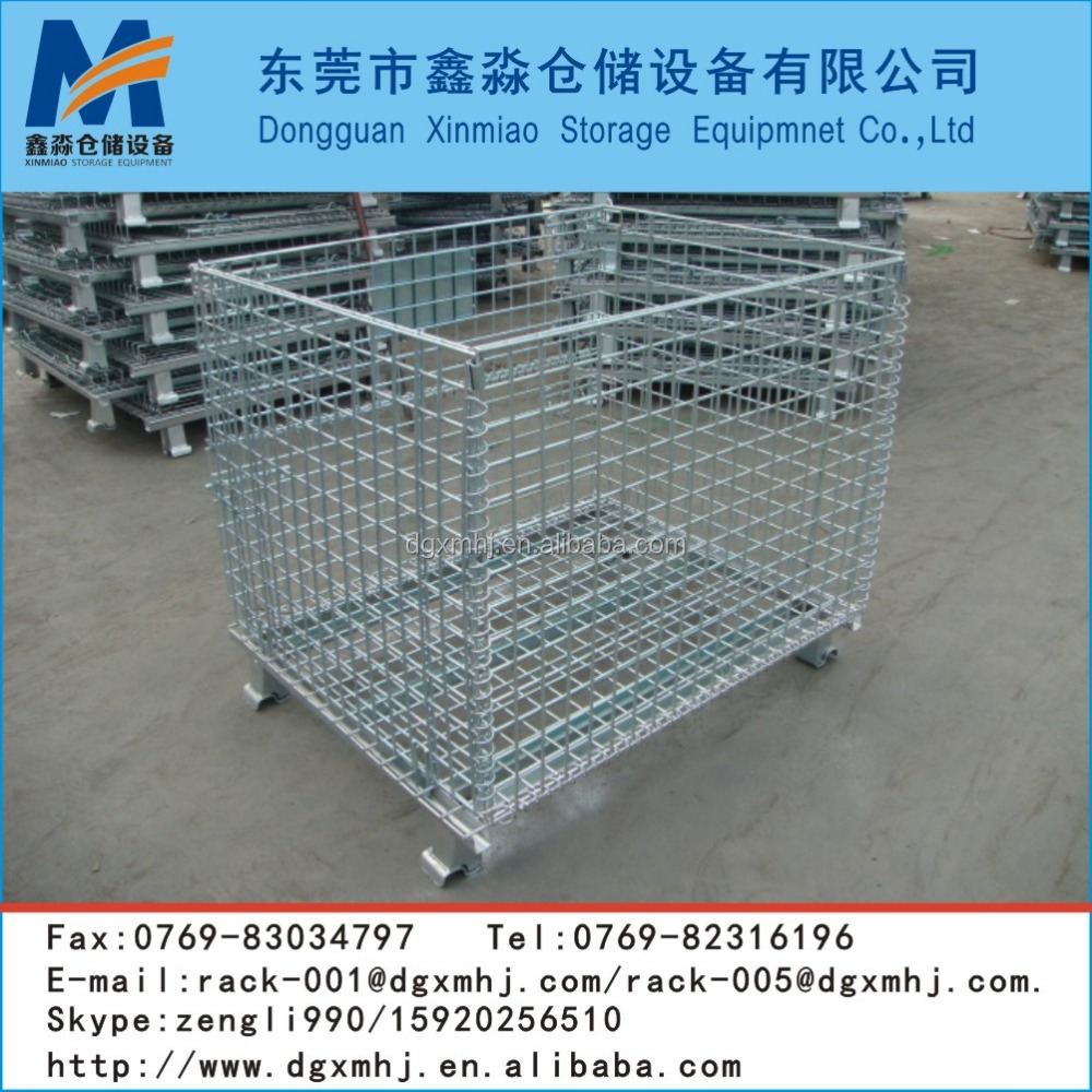 Q235 Cold-Rolled Steel Folding and Stacking Heavy Duty Wire Mesh Container