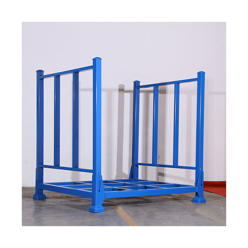 Strong Loading Capacity Steel Stackable Storage Rack Custom Portable Metal Foldable Stacking Rack