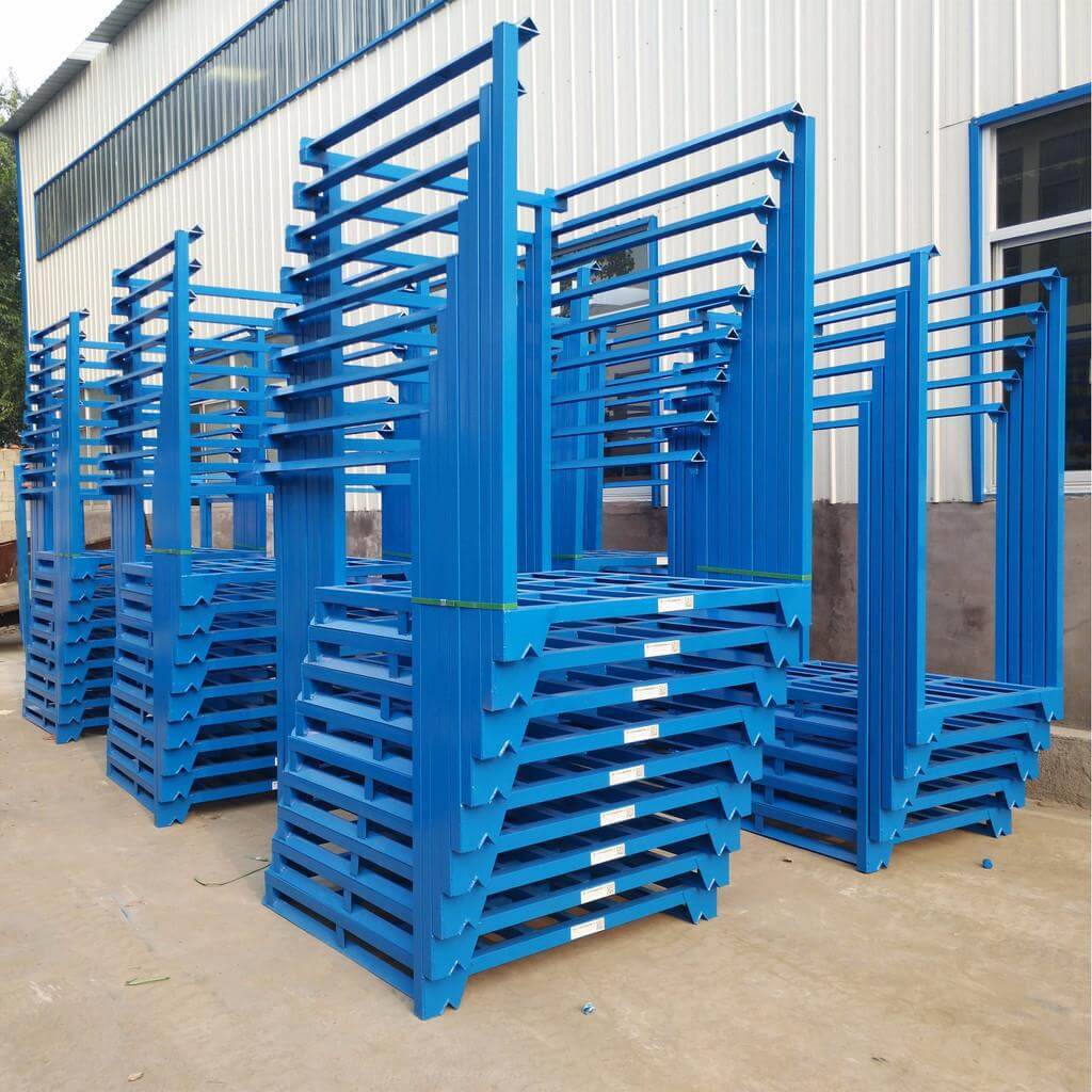 Mracking Industrial Stackable Pallet Racks Powder Coated Steel Stacking Racks Movable Post Tire Storage Rack