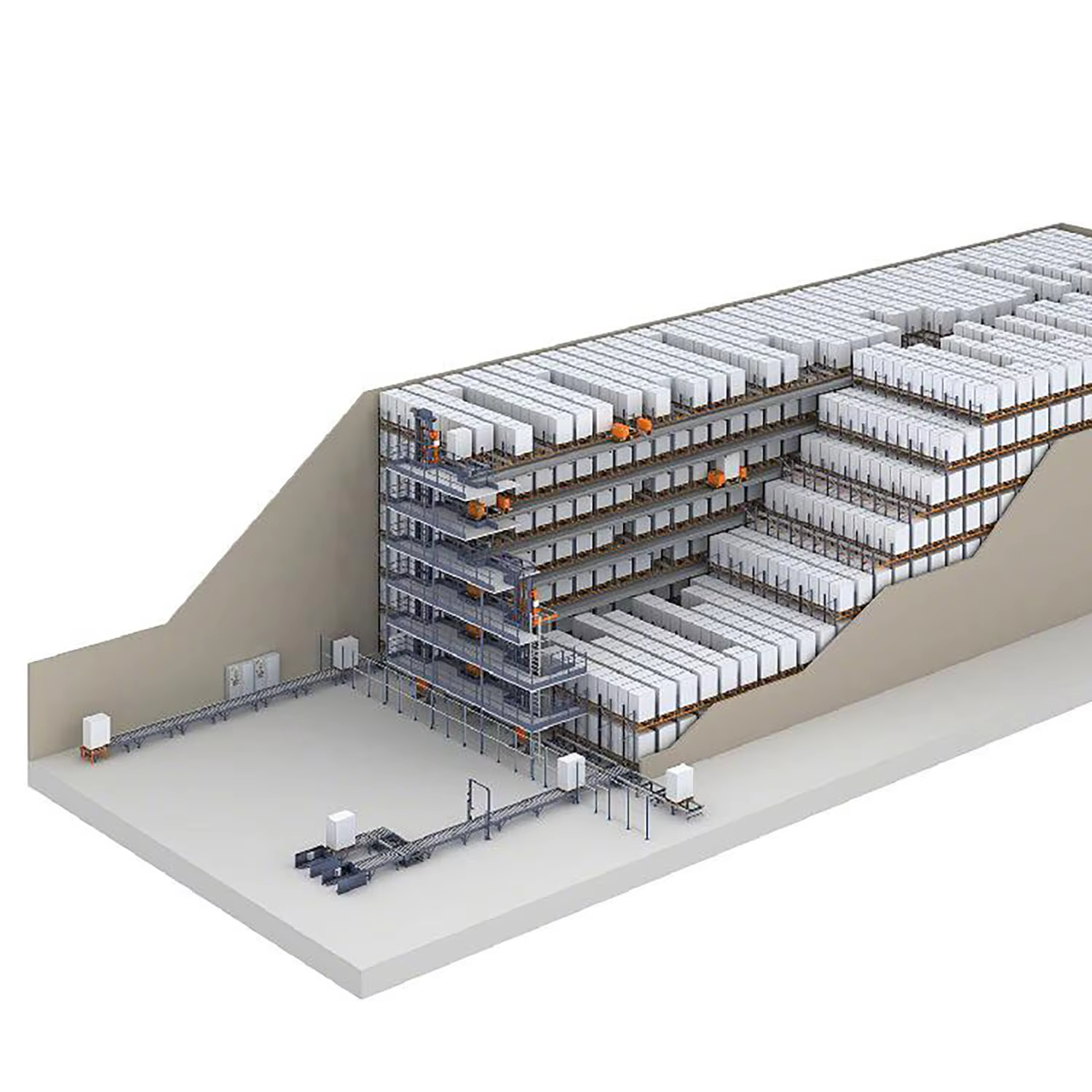 Mracking Automated Storage System ASRS for Industrial Use Steel and Metal Storage Racks and Shelves