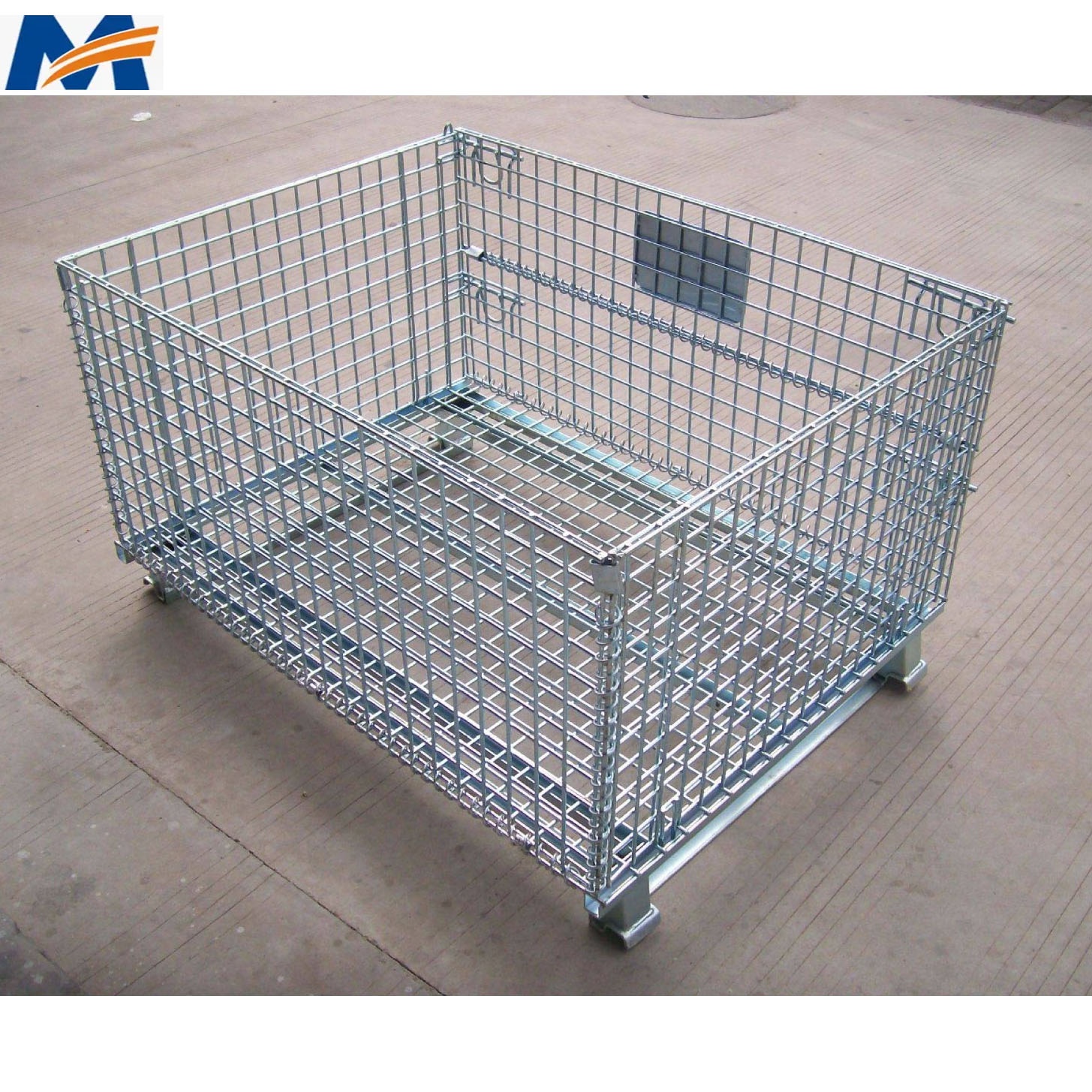 Mracking Heavy Duty Stillage Transport Foldable Warehouse Stacking Wire Storage Welded Rigid Steel Metal Cage Pallet