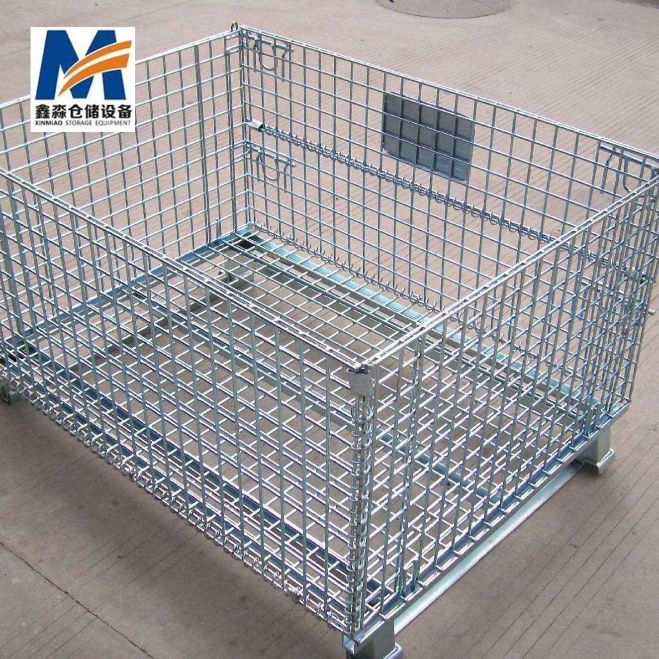 Mracking High Capacity Foldable Cantilever Rack Heavy Duty Steel Wire Cage Storage Container High Capacity Warehouse OEM ODM