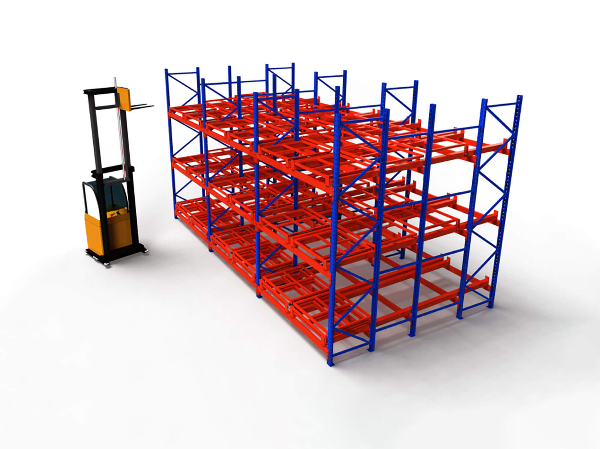 Mracking Push Back Pallet Racking System for Sale Customizable Back to Back Racking Supplier