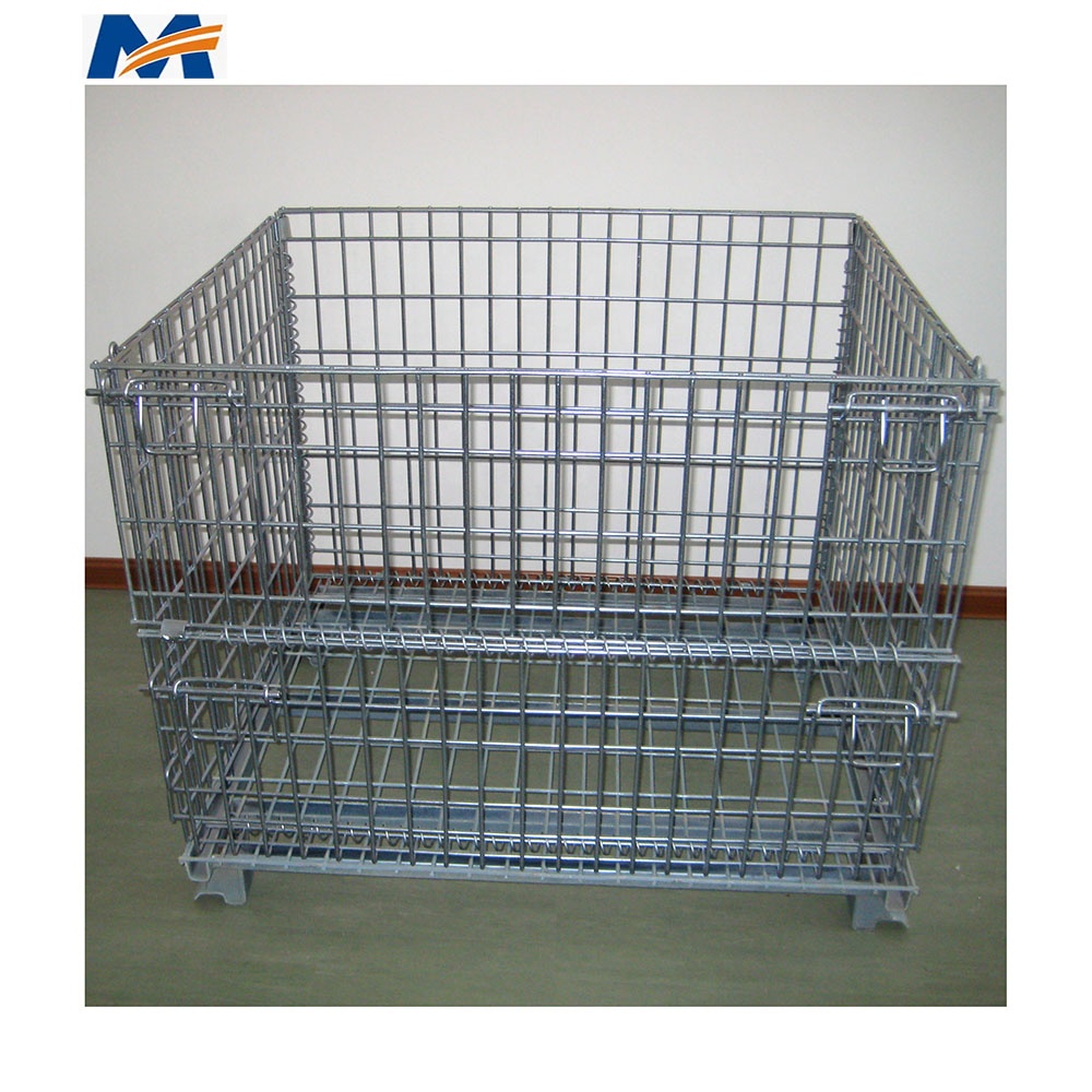 Folding and Stackable Storage Pallet Cage/ Wire Mesh Container Top Cover