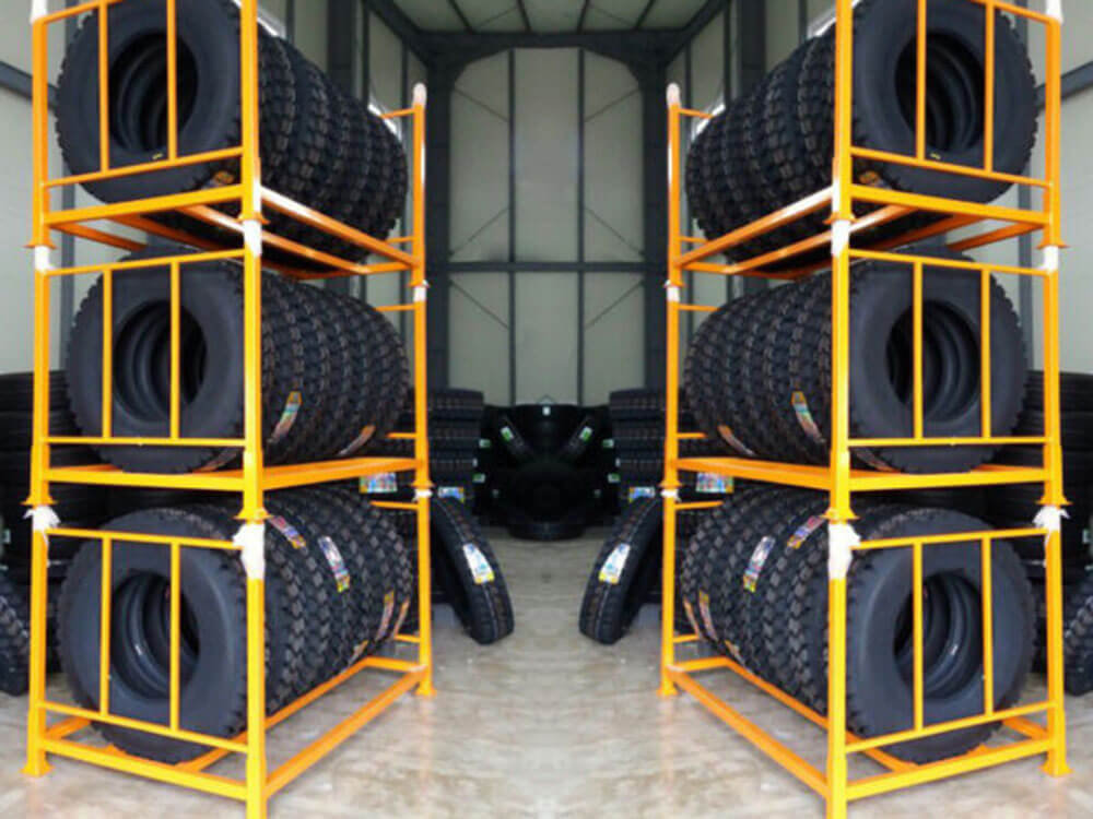 Mracking Affordable Steel Foldable Stacking Rack Custom Tire Storage Racks