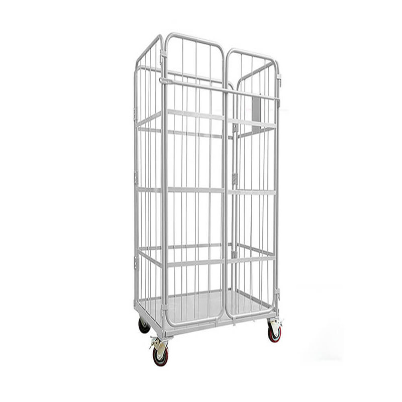 Mracking Heavy-Duty Portable Collapsible Steel Rolling Container for Warehouse Storage Wholesale Sale