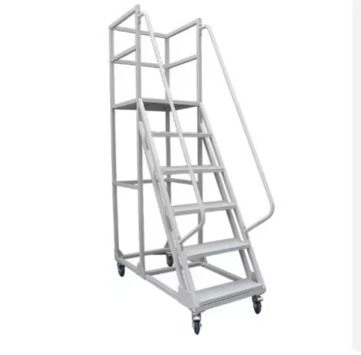 Mracking Mobile Safety Step Work Platform Warehouse Ladder Single Side Ladder for Warehouse Working Multi-color Optional