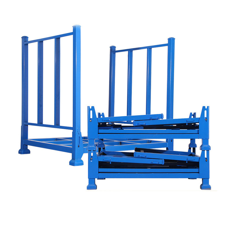 Strong Loading Capacity Steel Stackable Storage Rack Custom Portable Metal Foldable Stacking Rack