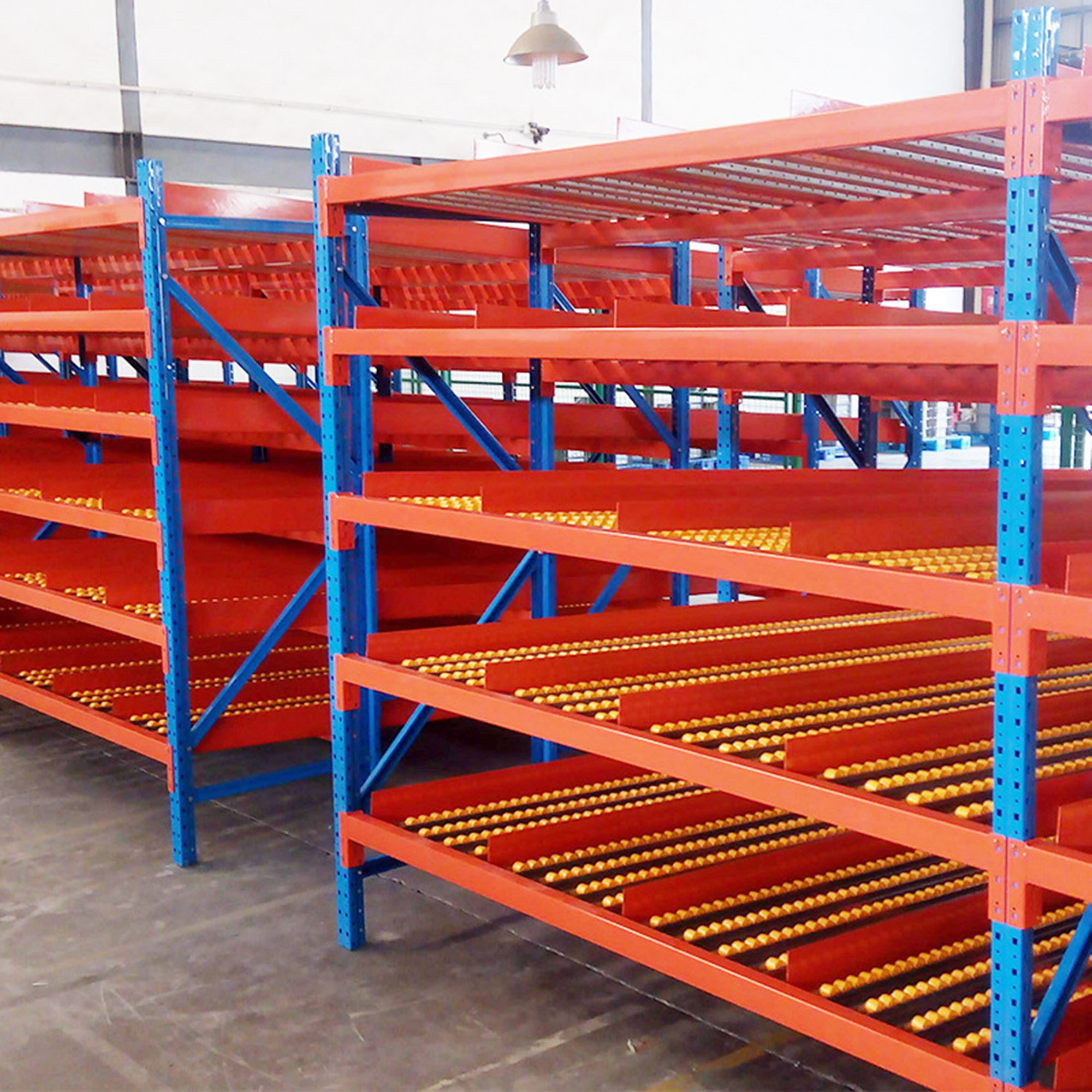 Mracking Steel Warehouse Racking Systems Industrial Racks Flow Through Storage Rackswire Cages with Wheels for Transport