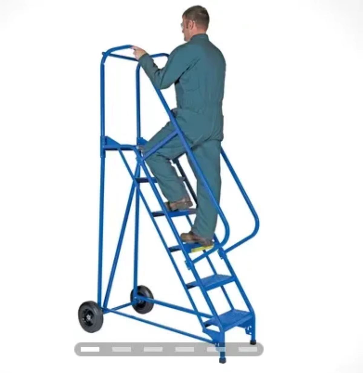 Mracking Mobile Safety Ladder Work Platform Industrial Grade Construction Site Guardrail Scaffolding Customized Color
