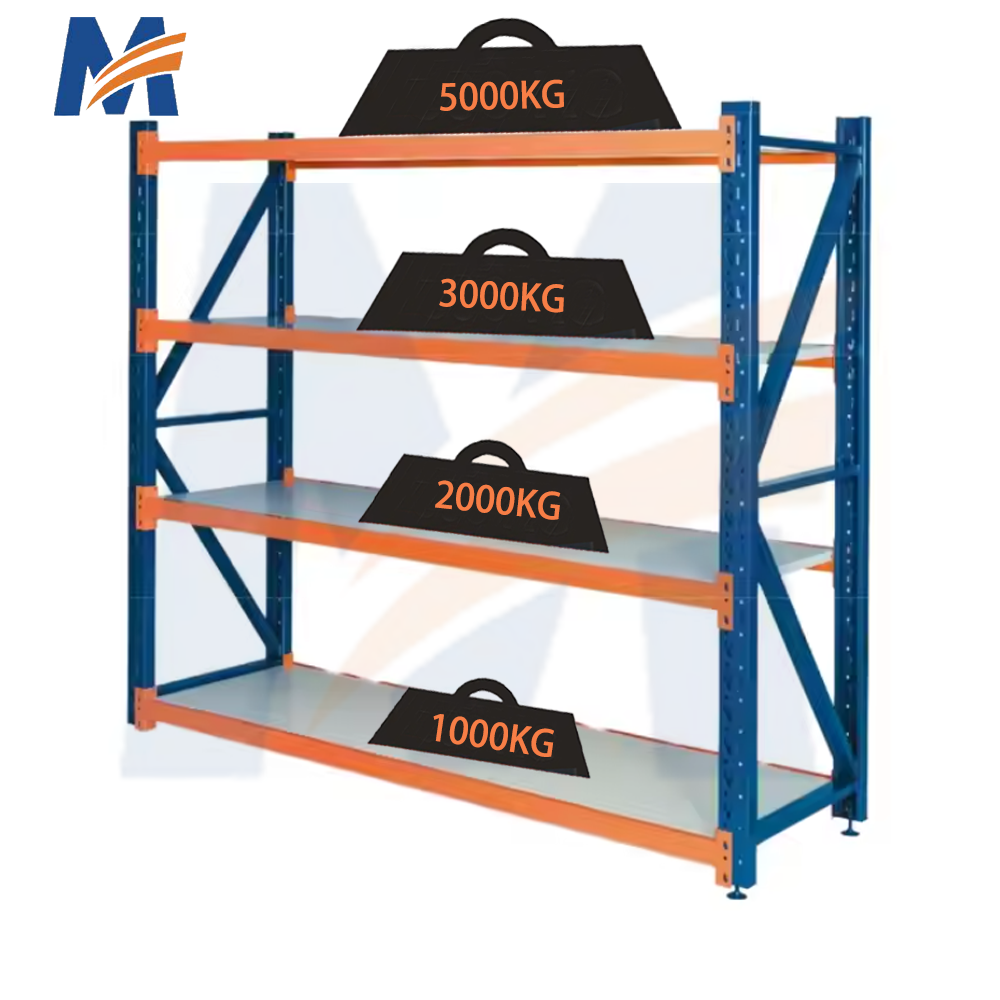 MRACKING  Double Deep  Duty Storage Rack  3000KG  5000KG   Heavy  Duty  Raking Metal Shelving Rack