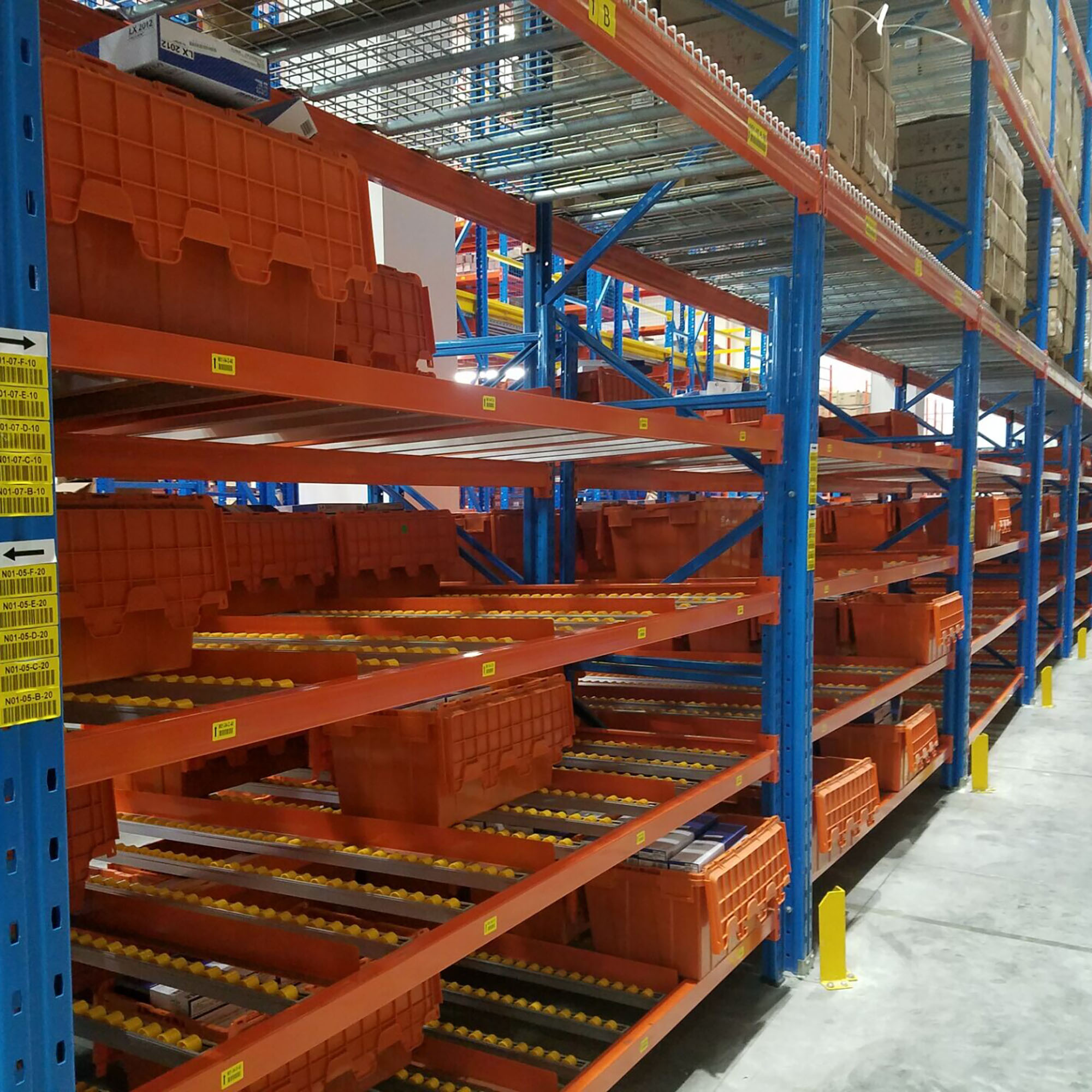 Metal Storage Carton Flow Shelves for Industrial Warehouse Roller Picking Equipment Racks System