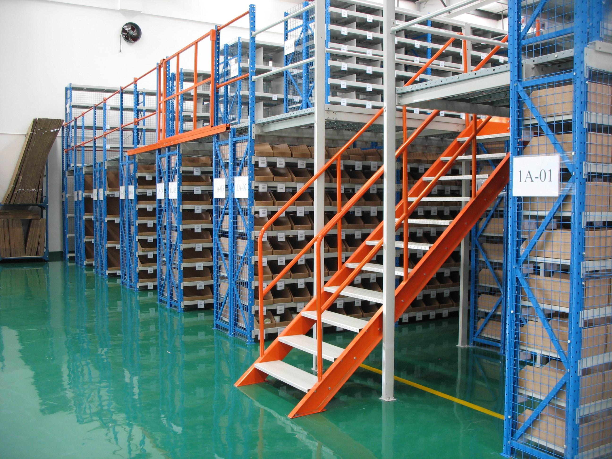 Custom Adjustable Shelf Unit Warehouse Mezzanine Platform