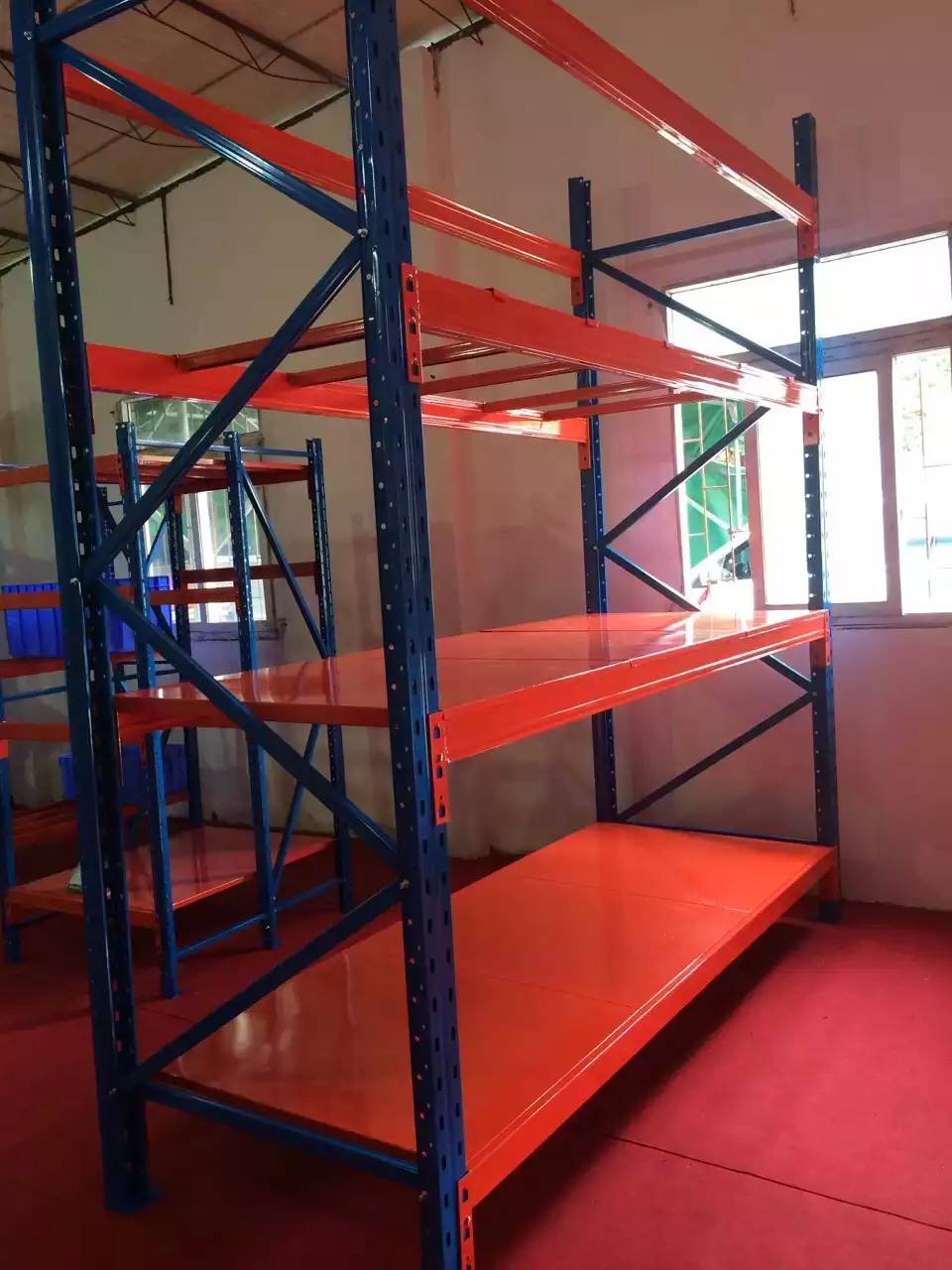 Custom Multi Layer Medium Sized Steel Storage Rack for Warehouse or Cargo Storage