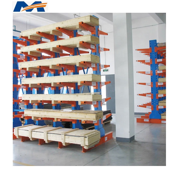 XINMIAO Customized Wrehouse Shelving Industrial Heavy Duty Single Sided Double Sided Cantilever Racks for Rebar Storage