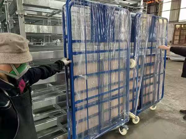 Mracking Warehouse Trolley Roll Cage Trolleys Heavy Duty Logistics Cages 4 Sided Roll Container with Wheels