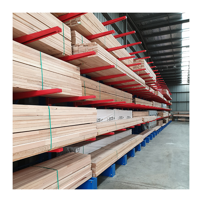 Mracking 4 Layer High Quality Double Sided Storage Cantilever Shelf Wholesale Single Sided Plywood Racking