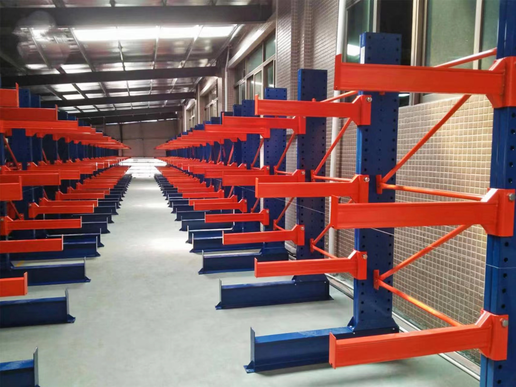 Mracking Customized Surface Treatment Heavy Duty 1-8 Level Steel Warehouse Storage Racking Single & Double Arm Industrial Use