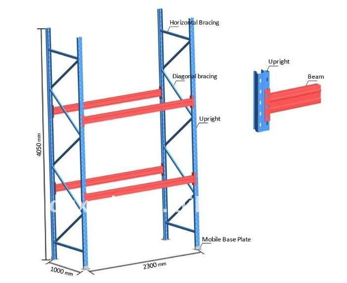 Mracking Selective Pallet Rack Adjustable Storage Heavy Duty Rack for Heavy Stuff