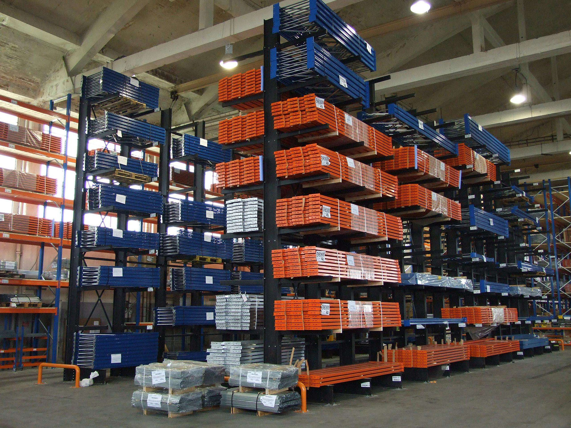 Mracking Heavy Duty Double Sided Cantilever Shelf Custom Pipe Storage Single Sided Cantilever Shelves