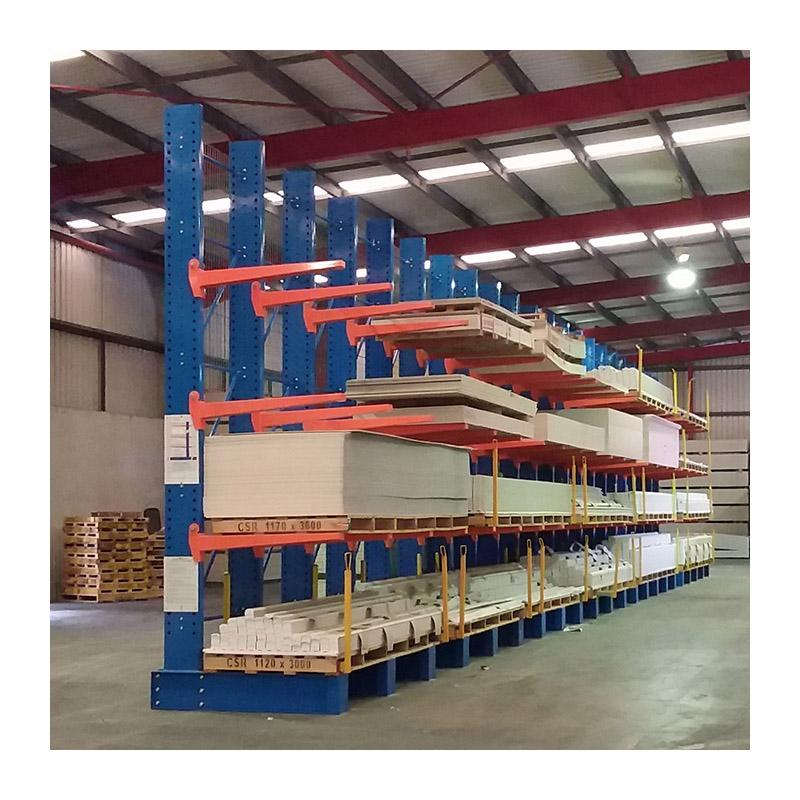Mracking 4 Layer High Quality Double Sided Storage Cantilever Shelf Wholesale Single Sided Plywood Racking