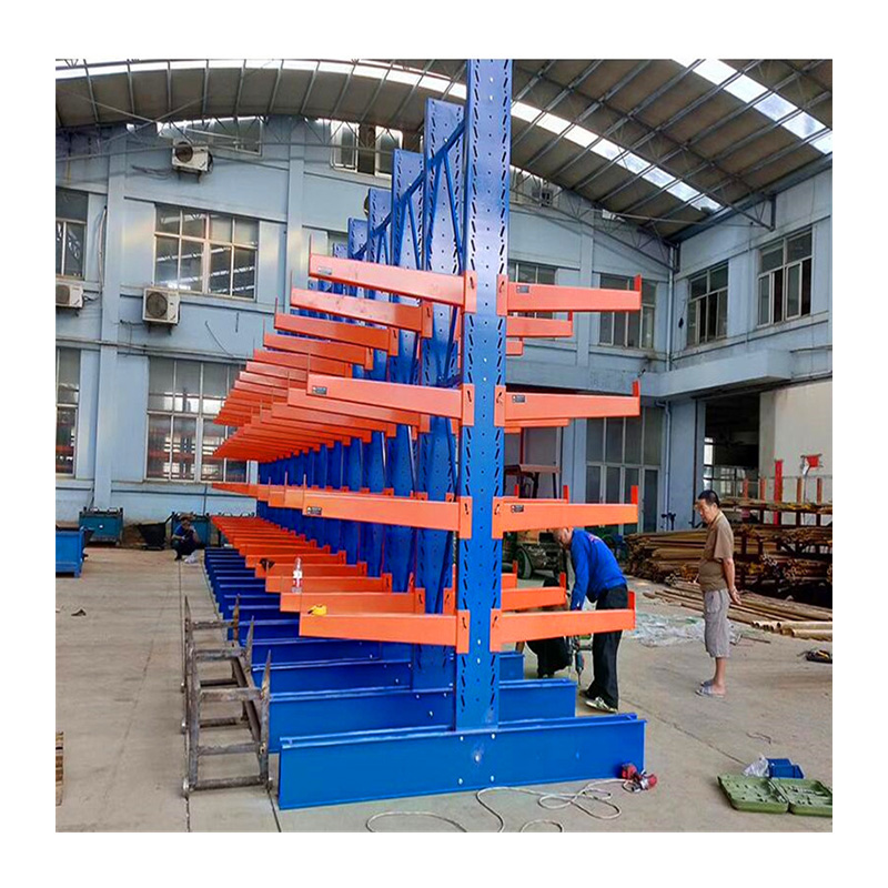 Mracking 4 Layer High Quality Double Sided Storage Cantilever Shelf Wholesale Single Sided Plywood Racking