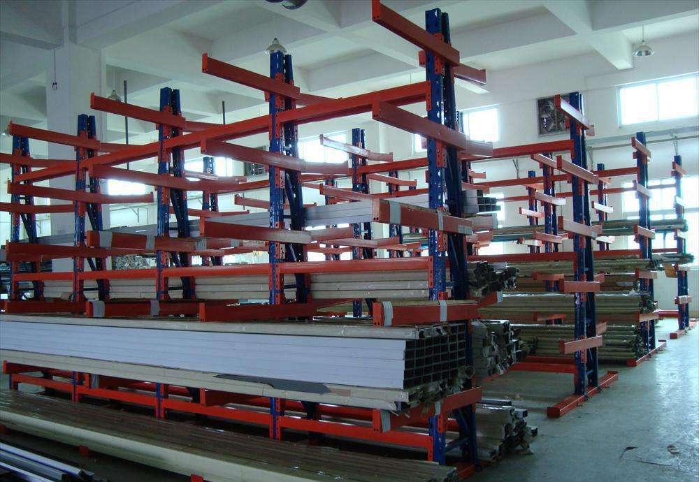Industry Steel Pipe Storage Double Sided  Heavy Duty Cantilever Rack