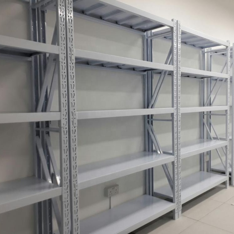 Mracking Popular Adjustable Metal Boltless Shelf Racks Medium Duty Warehouse Storage Rack Units No-Bolt Stacking Shelves