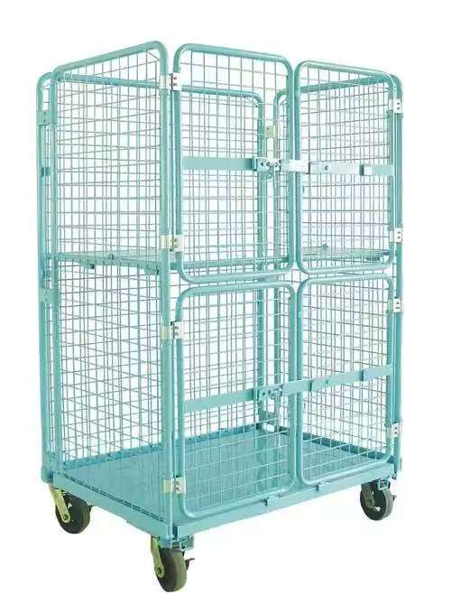 Mracking Warehouse Trolley Roll Cage Roll Container with Wheels Trolleys Heavy Duty Logistics Cages