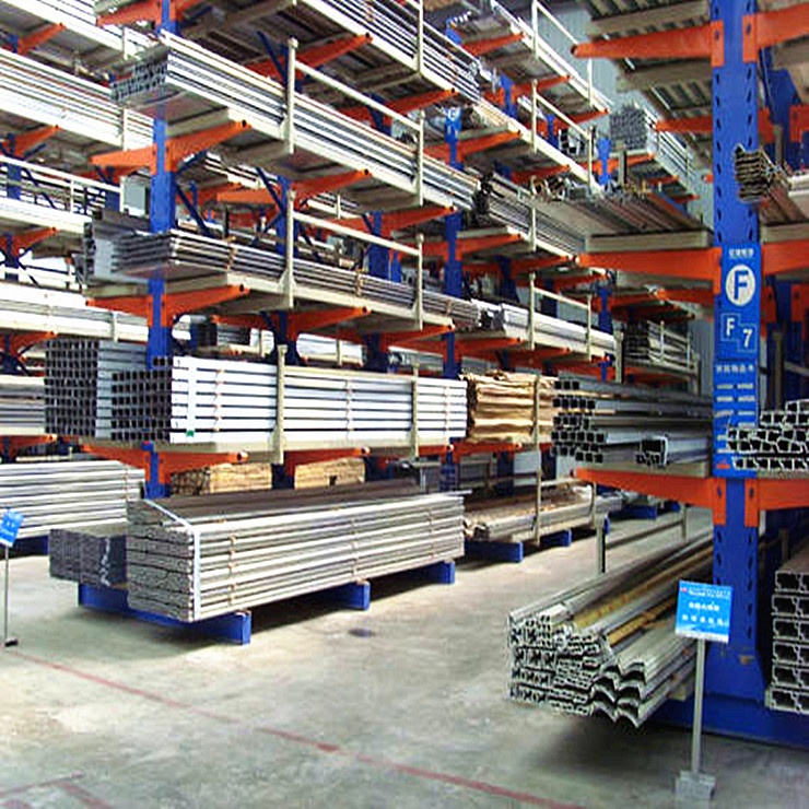 Industry Steel Pipe Storage Double Sided  Heavy Duty Cantilever Rack