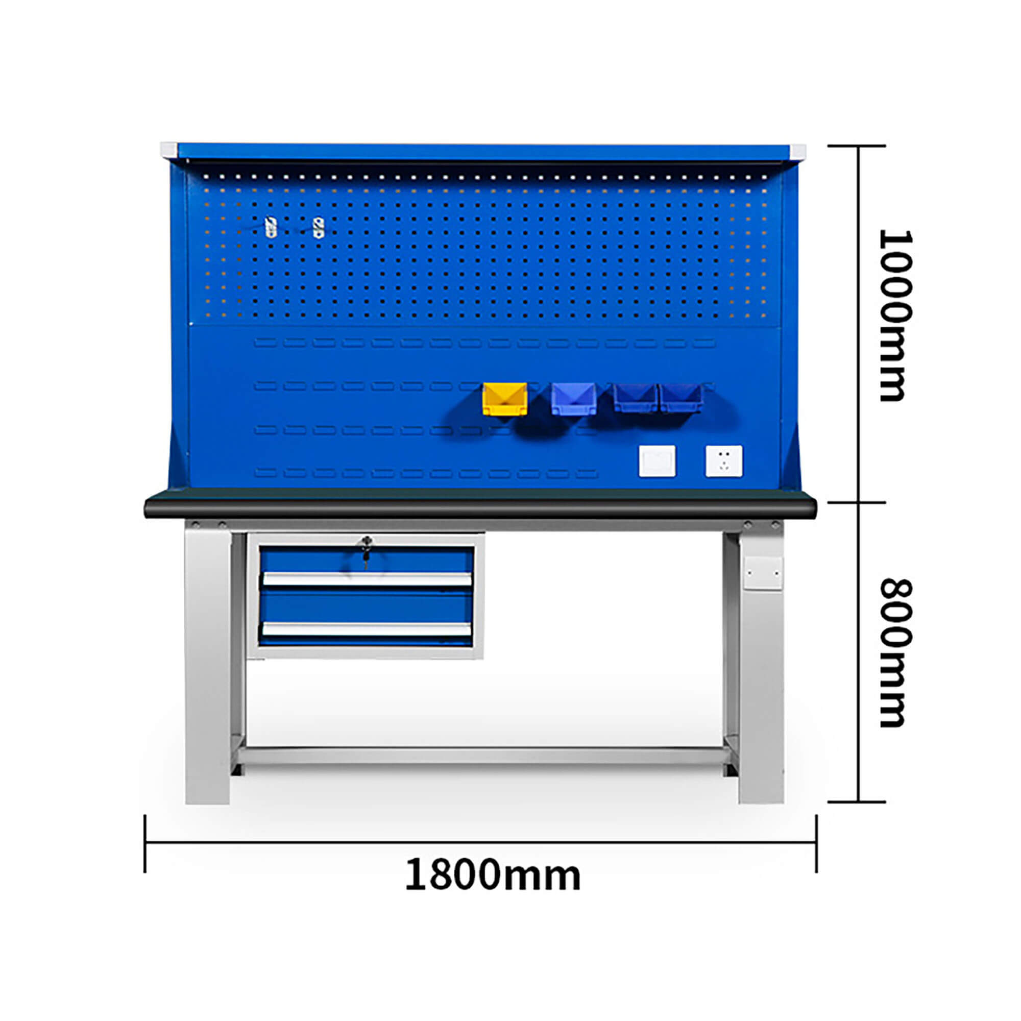 Mracking Industrial Mechanics Workbench Electronic Work Table with Rack for Cargo & Storage Equipment